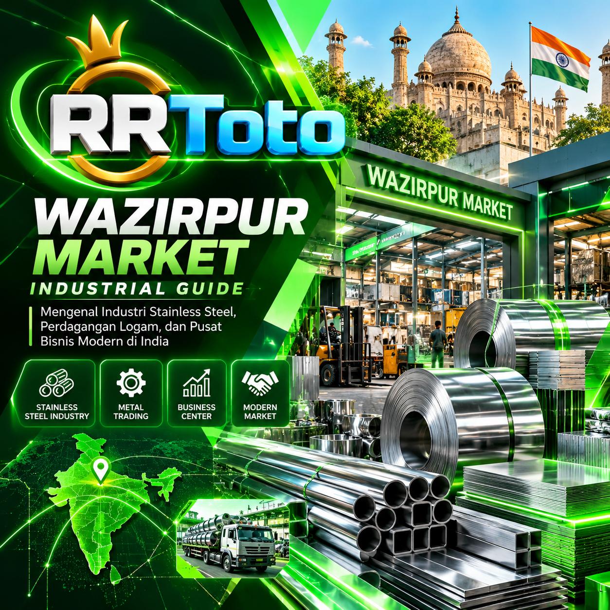 RRTOTO | Wazirpur Market Industrial Guide: Mengenal Industri Stainless Steel, Perdagangan Logam, dan Pusat Bisnis Modern di Indonesia